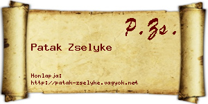 Patak Zselyke névjegykártya